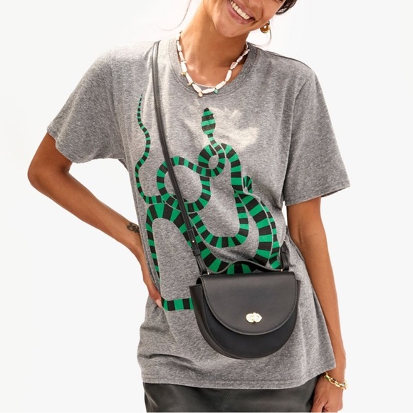 Clare V Elodie Leather Crossbody Bag - Picture 2 of 9